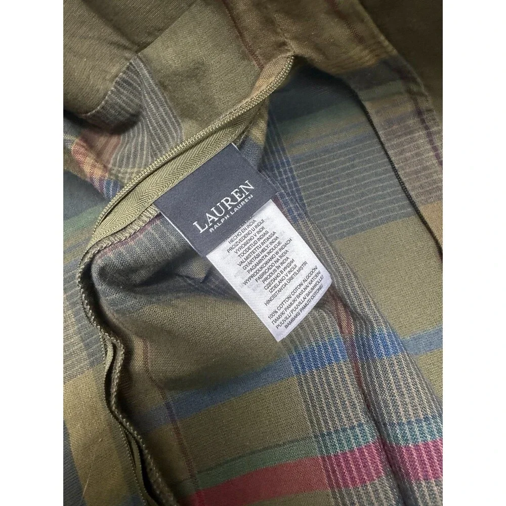 Ralph Lauren Henry Collection Oren Plaid Menswear-Inspired Euro Sham